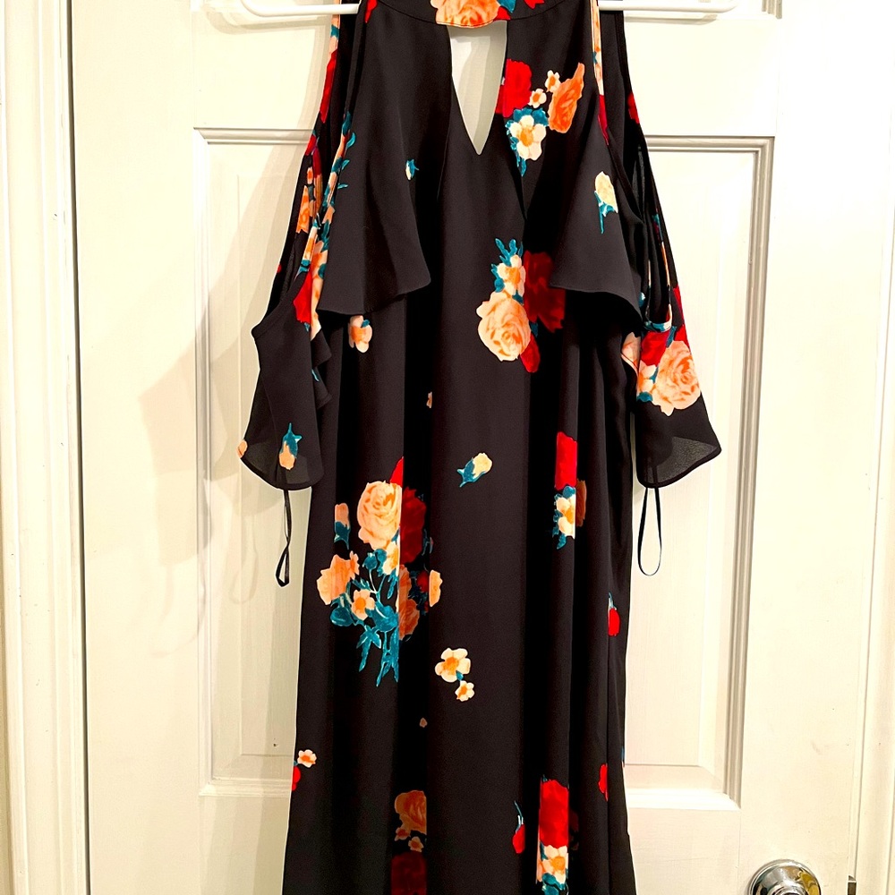 Candies cold shoulder halter dress
